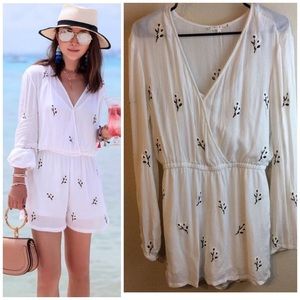 NWT willow & clay white embroidered romper